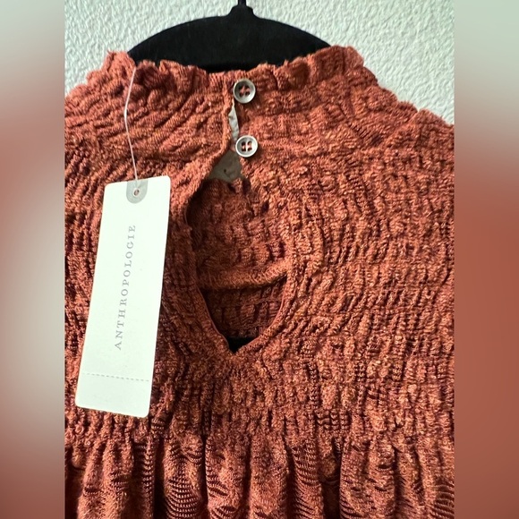 Anthropologie Rust Lace Blouse - Picture 6 of 9